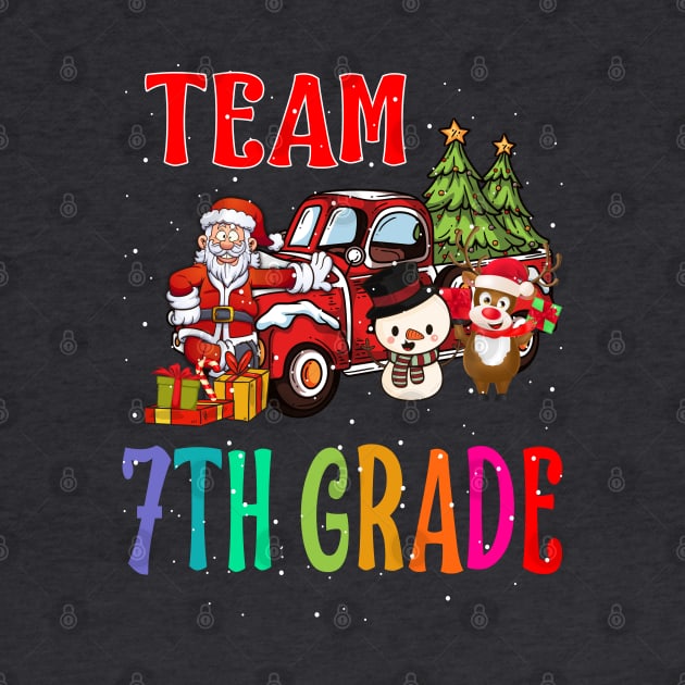 Team 7Th Grade Santa And Reindeer Christmas by intelus